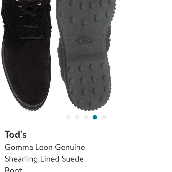 Tod’s Gomma Leon Genuine Shearling Lined Suede Boot Size 39 Made in Italy - Picture 6 of 15